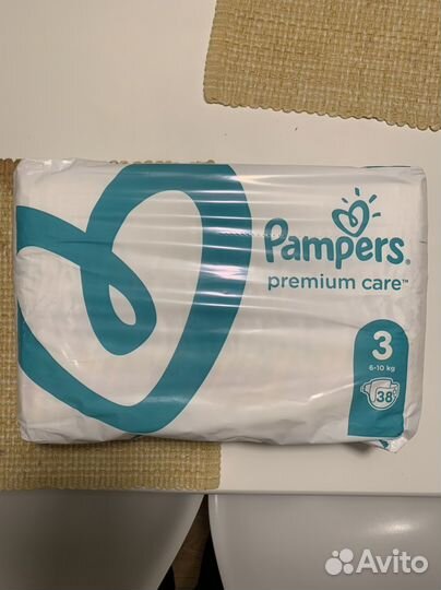 Pampers premium care 3 подгузники 38 шт