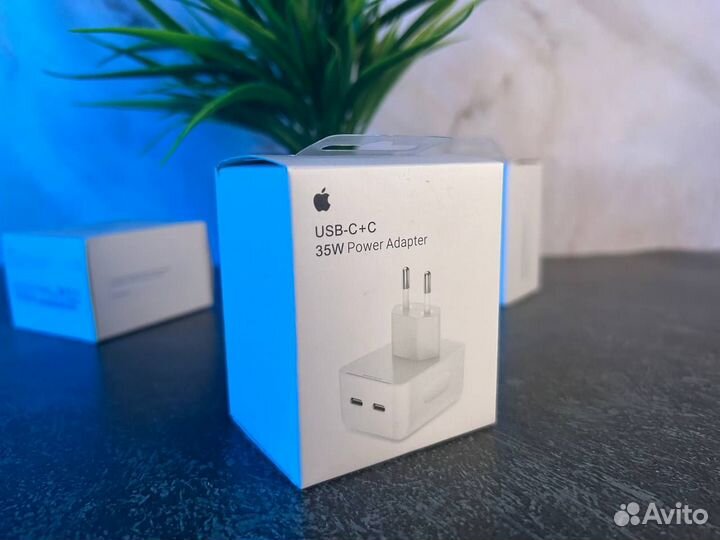 Адаптер Type-C + Type-C (2 выхода) 35W 