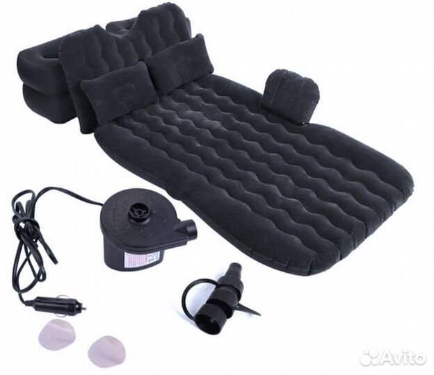 Надувной матрас в машину со спинкой с эл. насосом