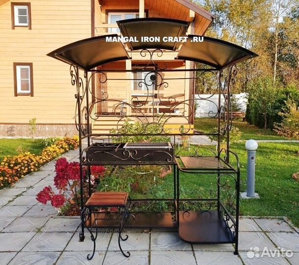Мангал с крышей