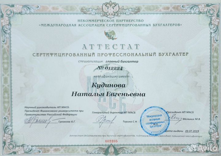 Главный бухгалтер в единственном лице