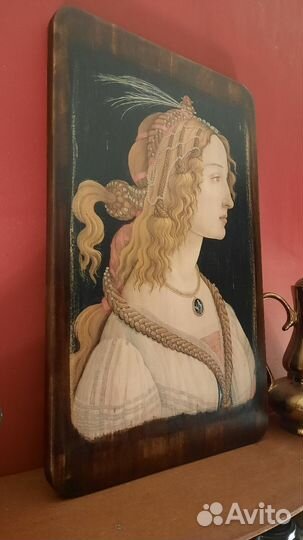 Картина на доске винтаж