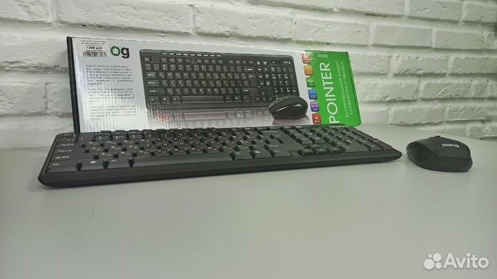 Комплект беспроводной клавиатура и мышь Dialog