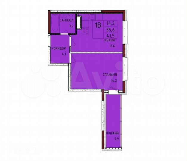 1-к. квартира, 41,5 м², 11/16 эт.