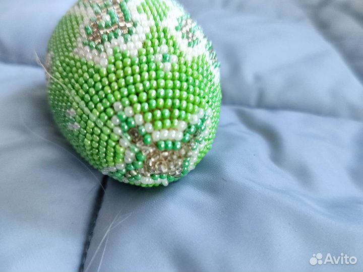Яйцо пасхальное бисер ручная работа