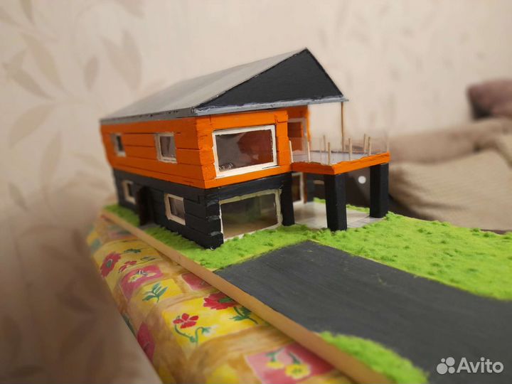 Деревянная Модель индивидуального жилого дома