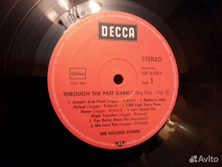 LP Rolling Stones - Through The Past Darkly, Germa