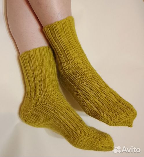 Носки шерстяные вязаные ручной работы