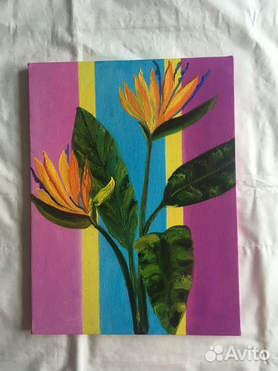 Картина маслом цветы/весенние цветы