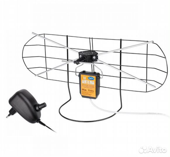 Антенна комнатная с мощным усилителем для цифр. тв