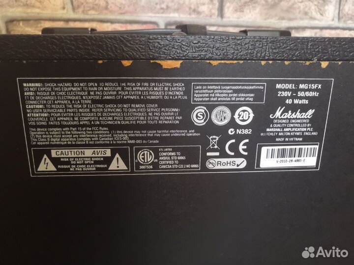 Гитарный комбоусилитель marshall MG 15 FX
