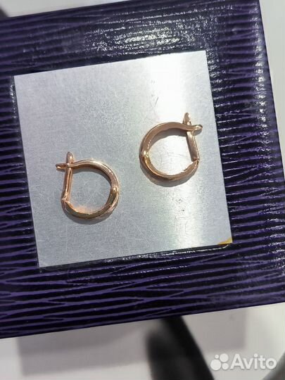 Золотые серьги 585