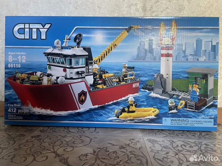Конструктор Сити Пожарный катер 66116