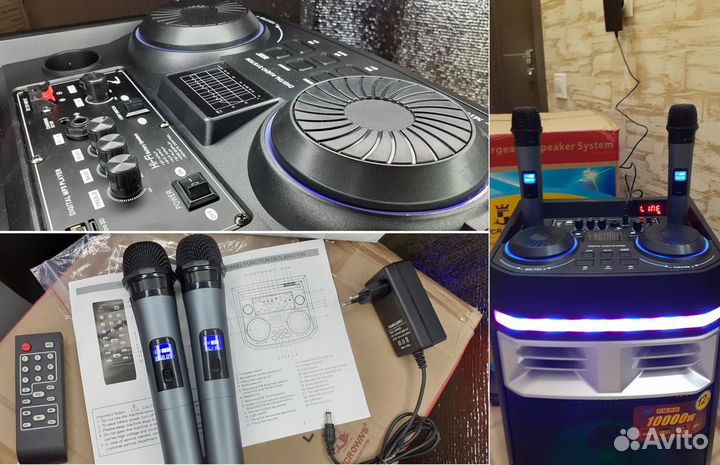 Мега звук Портативная 1000ват колонка Crowns 85см