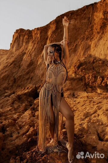 Макраме платье бохо