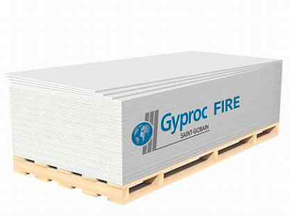 Гкл утоненная кромка Fire 2500х1200х12,5 мм,gyproc