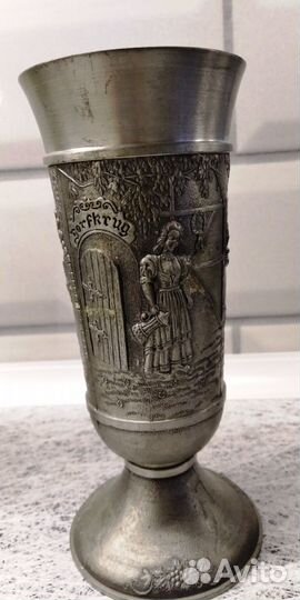 Винтажная.Оловянная посуда.Германия