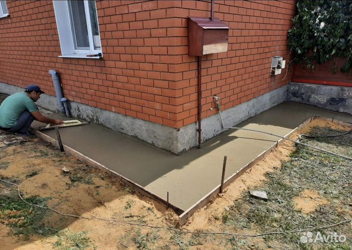 Фундамент Отмостка Армопояс Бетонные работы