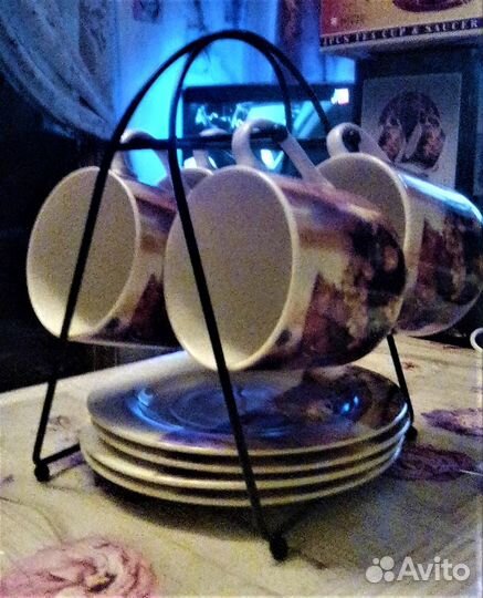 Чайный сервиз на 4 персоны новый