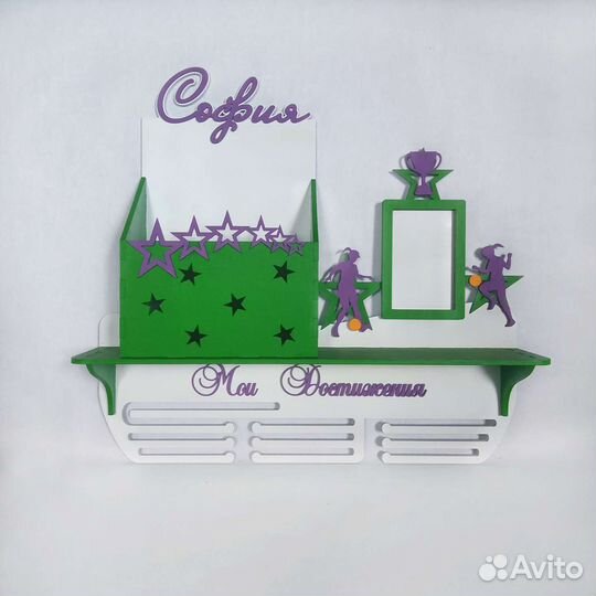 Медальница, полка для медалей, кубки, спорт