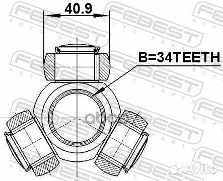 2116-GE34 трипоид привода 34x40.9 Ford Mondeo