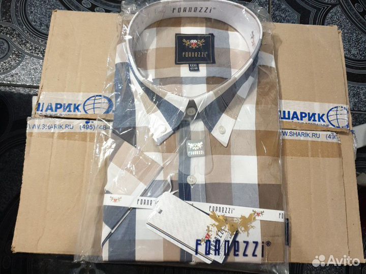 Рубашка мужская с коротким руковом