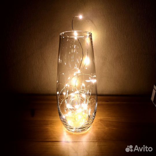 Гирлянда металлическая от батареек 3 метра