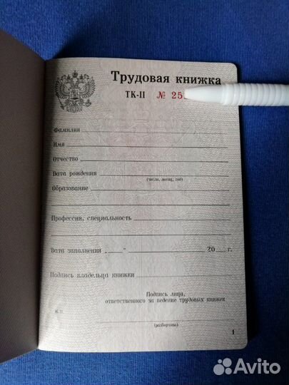 Трудовая книжка ТК 2