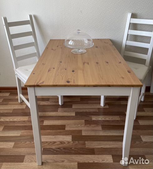 Стол обеденный IKEA lerhamn с 2 стульями IKEA