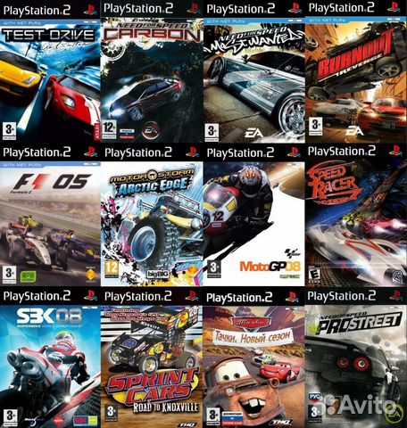 Гоночные игры на PS2 racing на пс2 диски Продажа ч