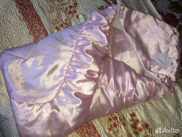 Конверт-одеяло на выписку для девочки