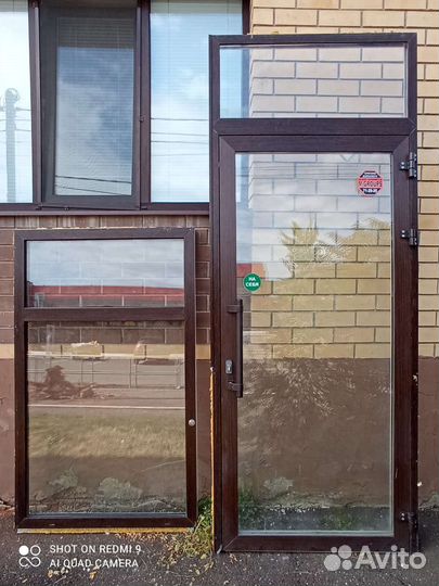 Дверь алюминиевая бу