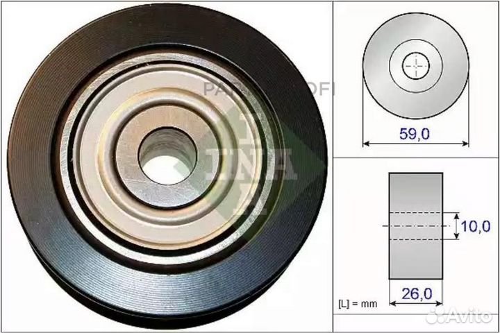 INA 532073710 Ролик приводного ремня mitsubishi ASX 1.8 - 2.0 08 outlender 2.0T-2.4 12