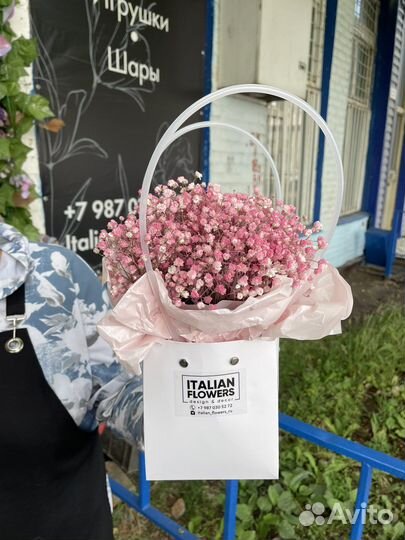 Цветы и сухоцветы,гипсофила