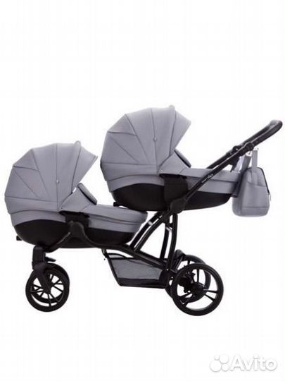 Коляска для двойни 2 в 1 bebetto 42 comfort pro