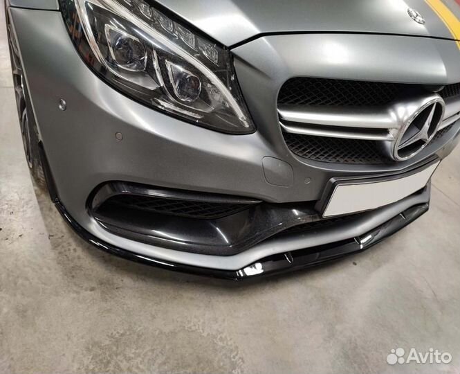 Губа переднего бампера Mercedes w205 C63 AMG