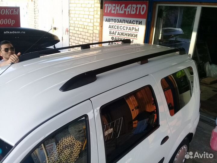 Рейлинги на крышу Лада Ларгус Комфорт, черные