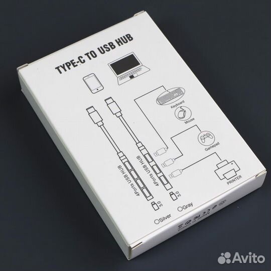 USB type-c хаб на 4 порта минимализм