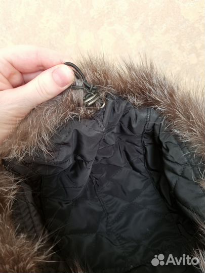 Шапка ушанка женская мех чернобурки