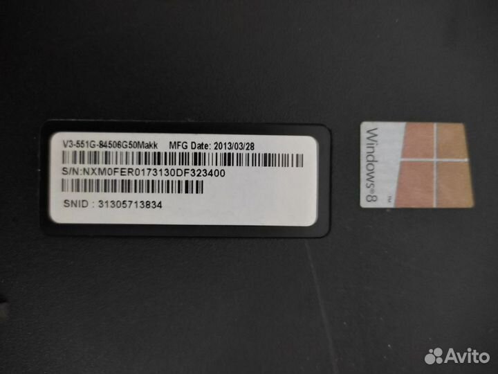 Ноутбук Acer v3-551G, A8-4500M, Radeon HD 7670M