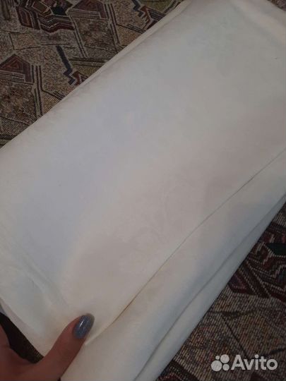 Скатёрочная ткань белая с рисунком