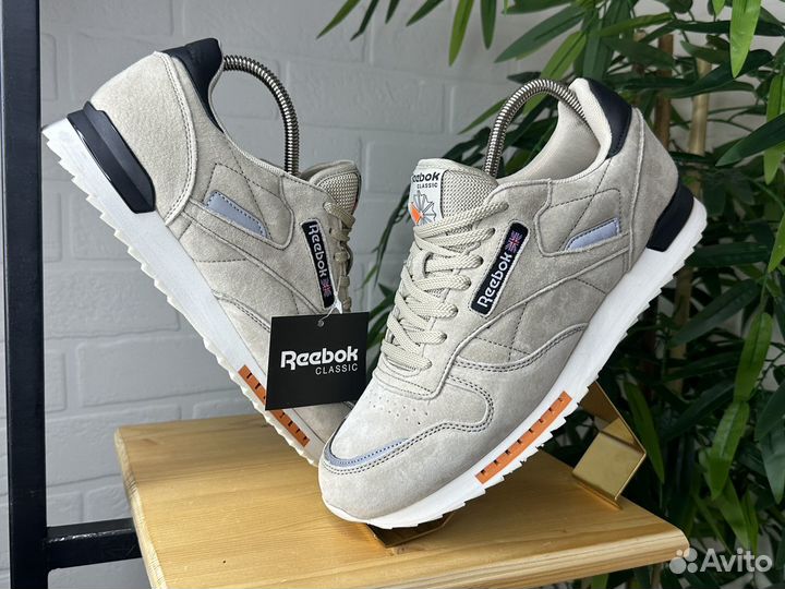 Кроссовки мужские Reebok Classic замша 41-46 бежев