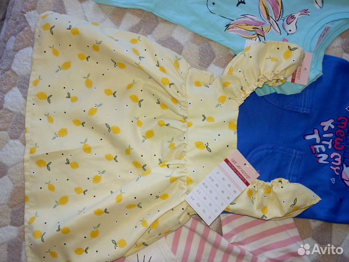 Пакет новых вещей на девочку 80