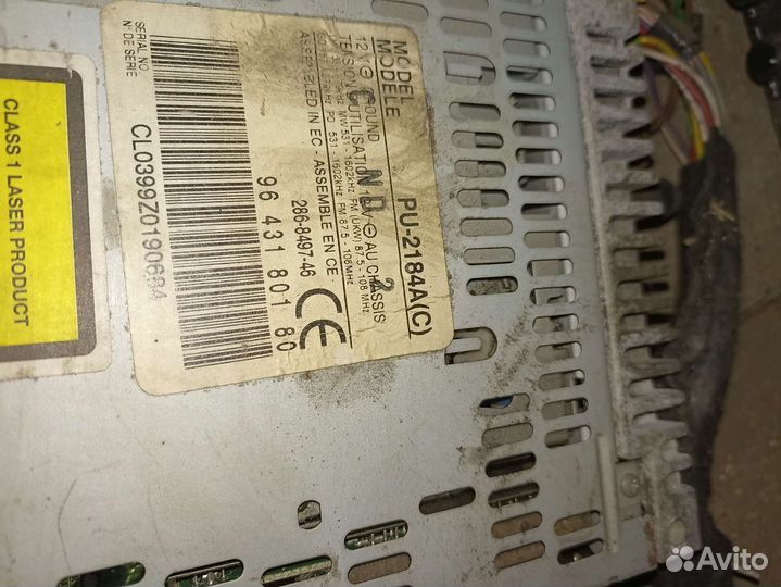 Магнитола Peugeot 406