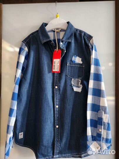 Рубашка для мальчика новая 122-128 Италия