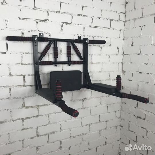 Турник + Брусья + Пресс 3в1 Мультихв Черный+Черный