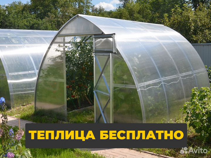 Теплица из поликарбоната 2,5x8 м Ярица