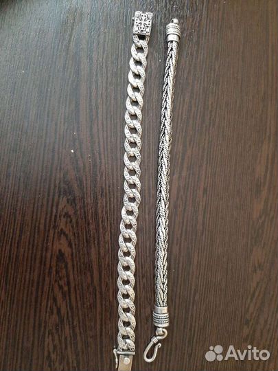 Серебряный браслет мужской 30.38гр и 36.44.21,5см