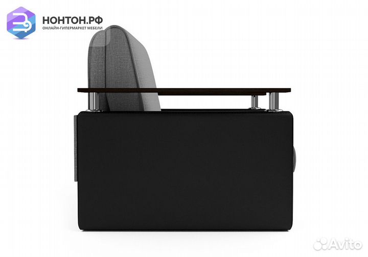 Кресло аккордеон Шарк серое / черное