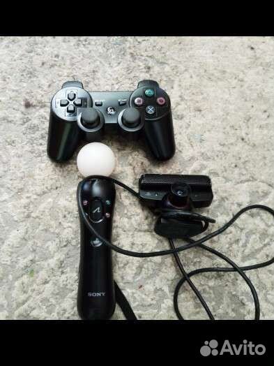 Sony PS3 slim 150 gb + игры + ps move